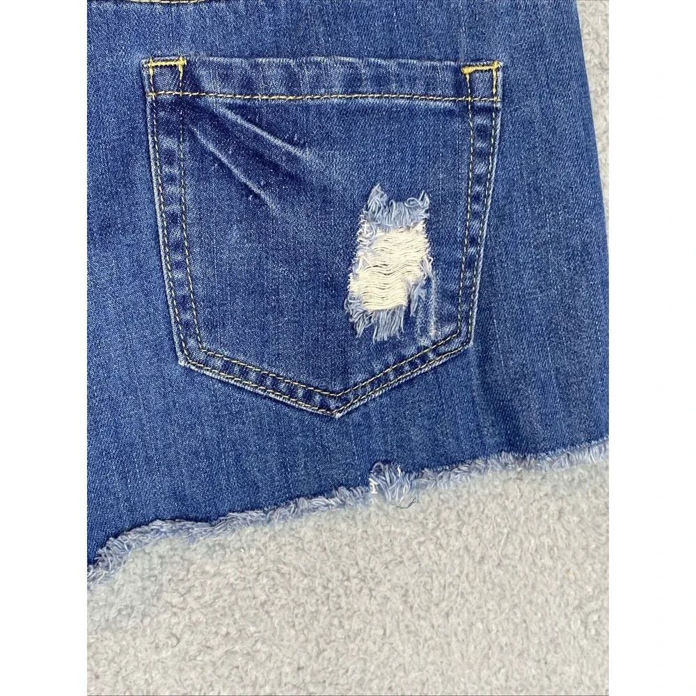Forever 21 Denim Shorts Jean Sz 29 (Fit 30x2) Distressed Funky Retro Hippie